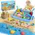 FRUSE Ocean Sensory Bin,Play Sand Art Kit with 2.2lbs Play Sand,12 Sea