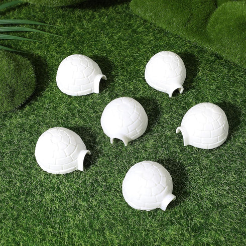 Toyvian 6pcs Mini Igloo Toys, Lifelike Ice House Models for Boys Girls Kids Dollhouse Decoration