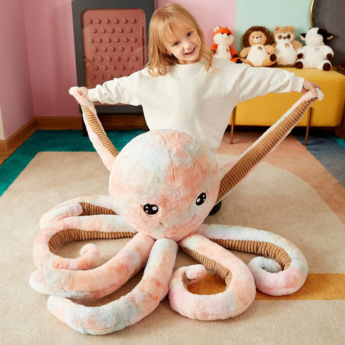 Toy,30" IKASA Giant Octopus Stuffed Animal Jumbo Plush Soft Toys Large Cute Huge Kawaii Fluffy Big Size Fat Oversized