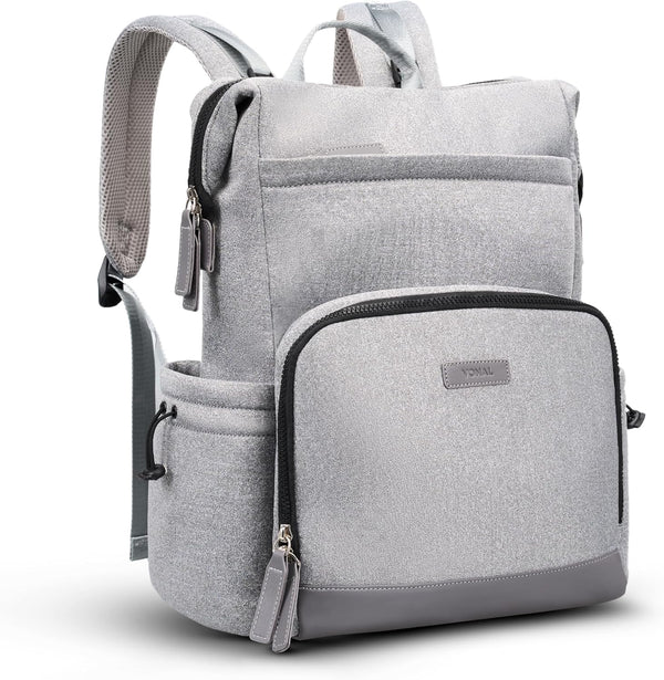 VONAL Neoprene Diaper Bag Backpack with Changing Pad, 33L Large Capacity Neoprene