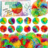 SHQDD 24 PCS Stringy Balls, Sensory Stringy Ball, 2.75 inch Soft Rainbow