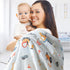 4-Pack 100% 47 47 Inches Cotton Muslin Swaddle Blankets, Large x Breathable Soft Receiving Blankets for Newborns