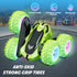 KKONES Remote Control Car, 2.4GHz Electric Race Stunt Car, 360° Rolling Rotation, LED Headlights RC Off Road Gift