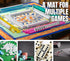 (33"x33") OrgBlue-09 Mahjong Mat - Non-Slip Noise Reduction Gaming Mat for American Mahjong
