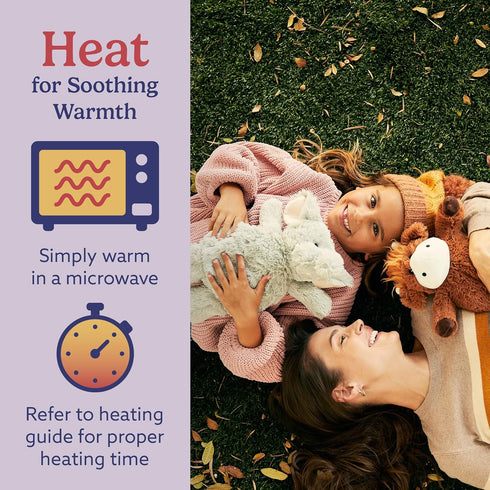 warmies Microwavable & Weighted Stuffed Animals, Gray Elephant - Heated Stuffed Animal Plushie for Warmth & Comfort