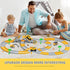 253 PCS Construction Race Tracks Toy for 3-8 Year Olds, 5 PCS Truck Car and Flexible Track Play Set