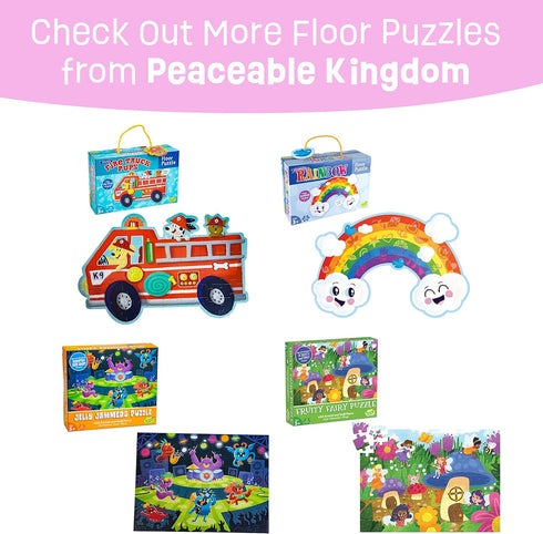 Shimmery Peaceable Kingdom Magical Mermaid Floor Puzzle