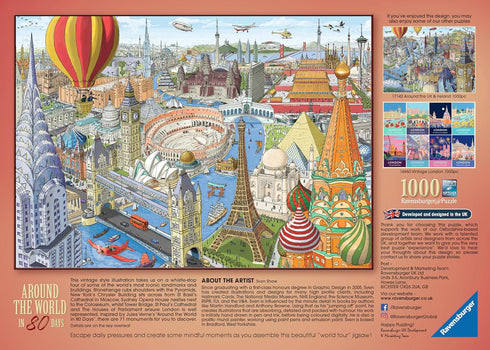 Ravensburger Around The World in 80 Days - 1000 Piece Jigsaw Puzzle for Adults & Kids Age 12+