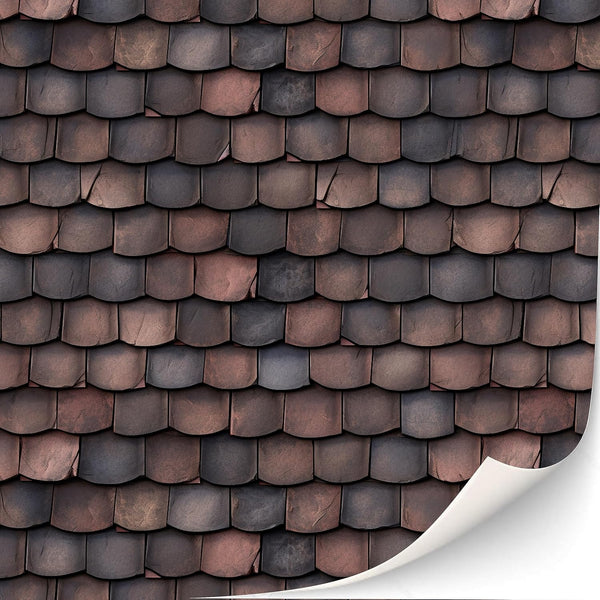 TexturKontor 3 Sheets Self-Adhesive Roof Tiles and Shingles for Dollhouses Scale 1:12 (Roof