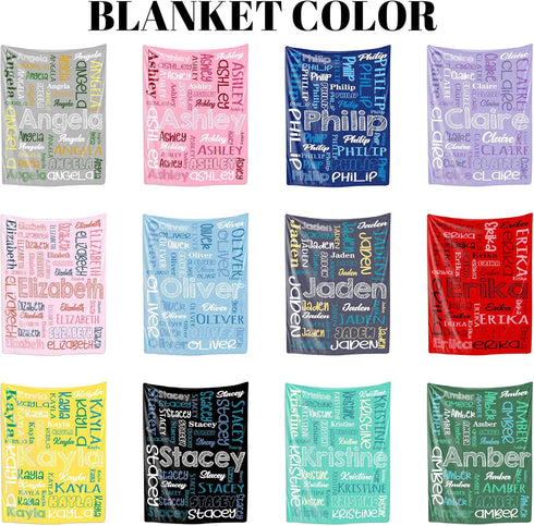 IdeaFlash Cozy Personalized Baby Blanket for Boys Girls Custom Name Blankets Soft Throw Blanket for Kids Newborn Mom