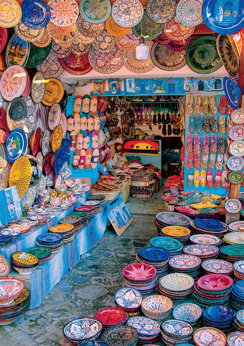 Buffalo Games - Miguel Angel - 500 Piece Jigsaw Puzzle for Adults - Chefchaouen Morocco - Perfect for Game Nights