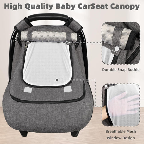 Cozy, GFU Winter Baby Car Seat Cover Waterproof, Windproof Car Seat Covers for Newborns with Double-Layer Window