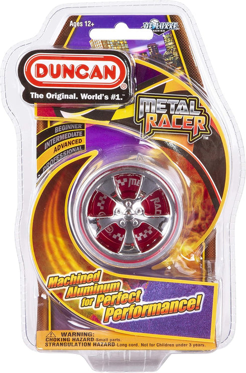 Duncan Toys Metal Racer Yo-Yo, Aluminum Advanced Level Yo-Yo with Racer Caps and SG Sticker Response in Red