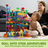 137Pcs 15 JOYIN Glowing Marble Run - Construction Building Blocks Toys with Glow in The Dark Plastic Marbles, STEM Toy