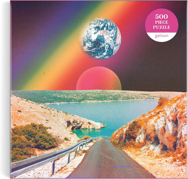 Galison Cosmic Rainbow – Nidera 500 Piece Puzzle Featuring Other Worldly Combinations of Earth, Sea, and Cosmos