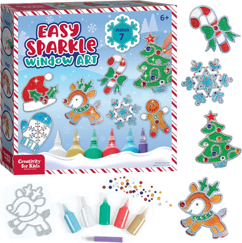 Creativity for Kids Holiday Easy Sparkle Window Art Craft Kit: Create 7