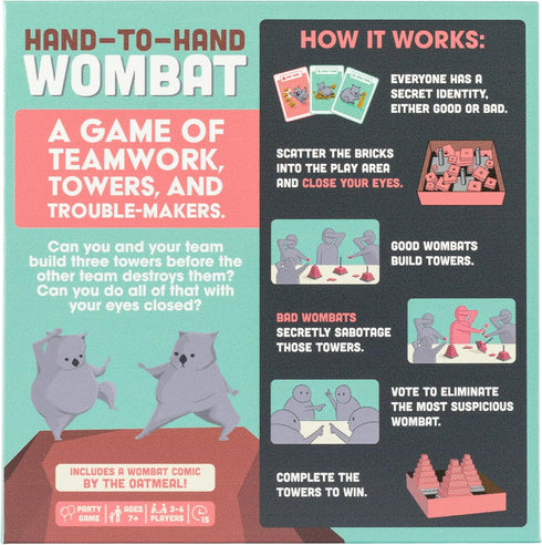 Exploding Kittens Hand to Hand Wombat Card Game - Fun Family Games for Adults Teens & Kids