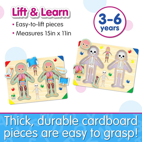 The Learning Journey Lift & Learn Inside of Me - 28 Piece Human Body Jigsaw Puzzle, Montessori Educational Toy for Kids