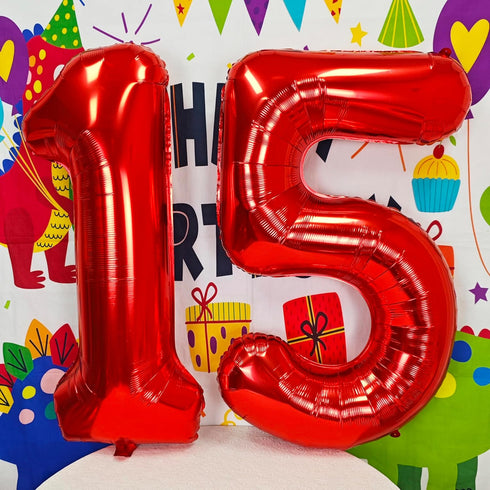 40 Inch Red Big Number 1 Birthday Party Decoration Foil Balloons for Girls and Boys