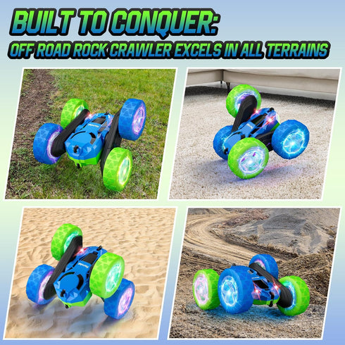 6-12, 360 4WD 8-10, Hamdol RC Cars Toys for Kids Ages Spinning Double-Sided Remote Control Car with LED Lights