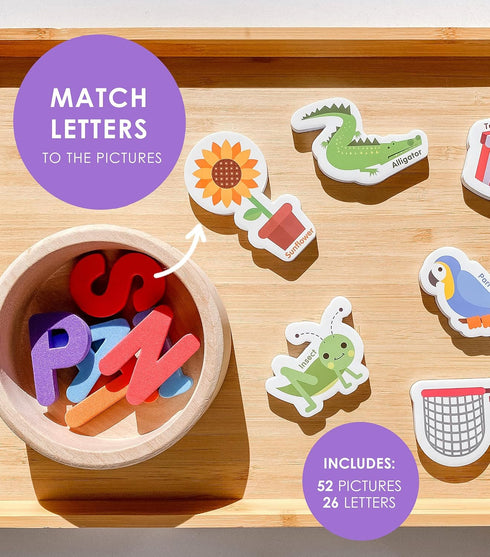 Set 78 52 26 Curious Columbus Magnetic Objects and Letters. of Foam Magnets Including Pictures and Uppercase Alphabet