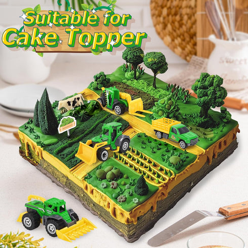 6pcs Set, 3 Oriate Kid Diecasting Farm Car Toys Harvester, Transporter, Truck, Sprayer Small Farm Toys, Mini Cars Model