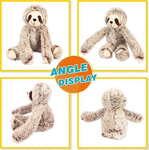 Easfan 17'' Sloth Stuffed Animal, Realistic Cute Plush Toy for Kids Birthday