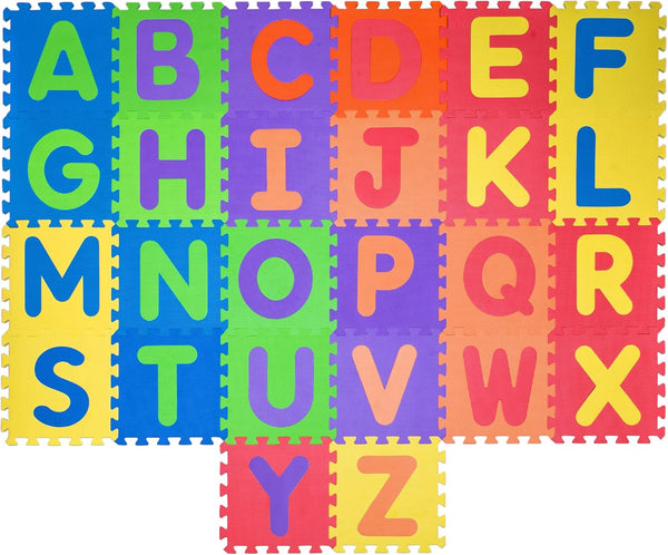 Foam ABC Play Mat - Interlocking Alphabet Floor Mat for Kids Baby