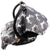 Dear Baby Gear Car Seat Canopy - Baby Carrier Cover - Infant Car Seat Cover - White Antlers, Plaid Red & Black