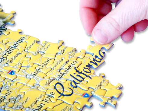 California Map Jigsaw Puzzle - 1000 Piece - Beautifully Illustrated Artwork Made in The USA with Recycled Materials