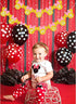 Pink and Gold Glitter Happy Birthday Banner, Minnie Themed Party Supplies Decoration for Girls