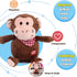 Hopearl Talking Monkey, Nodding Electric Interactive Animated Toy, Speaking Plush Buddy for Toddlers, 6.5''