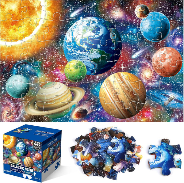 Jumbo Floor Puzzle for Kids,48 Piece Solar System Planet Large Jigsaw Puzzles
