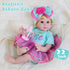 Milidool 22 Inch Reborn Baby Girl Doll, Realistic Weighted Doll with Feeding Toy Accessories Set - Great Gift for Kids