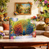 1000 Colorful Peacock Artwork Puzzles for Adults Pieces, Perfectly Letter on Back No Dust, Rainbow Peacock Artwork