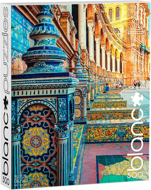 Buffalo Games - blanc - Spanish Tiles, 500 Piece Jigsaw Puzzle, White