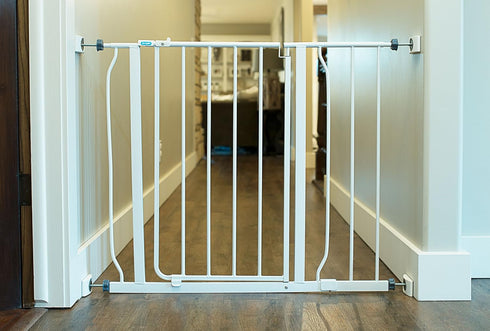 Wall Nanny Mini - Smallest Baby Gate Wall Protector (White) 4 Pack, Protects Walls & Doorways from Pet Gates & Dog Gate