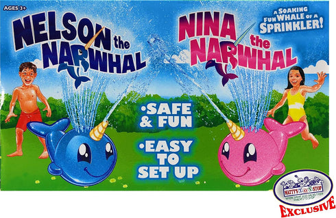 Nina The Narwhal (Pink Unicorn of The Sea) Water Sprinkler for Kids