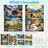 Jeacirio 5-8 100 4-6 4-Pack Kids Puzzles Ages - Wild Animals Puzzles Piece Jigsaw Puzzles for Kids Ages Toddler Puzzle