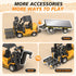 1/64 3 1 10CH RC Forklift Toy, in Mini Forklift Remote Control & App Remote Control Forklift with Trailer & Fork