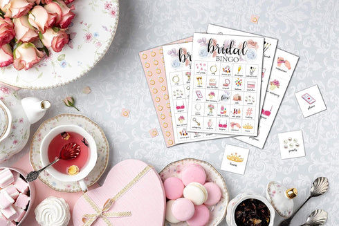 Bridal Bingo Cards for 24 Players | Bridal Shower Game for Wedding/Bachelorette Party Activities & Decorations (06)