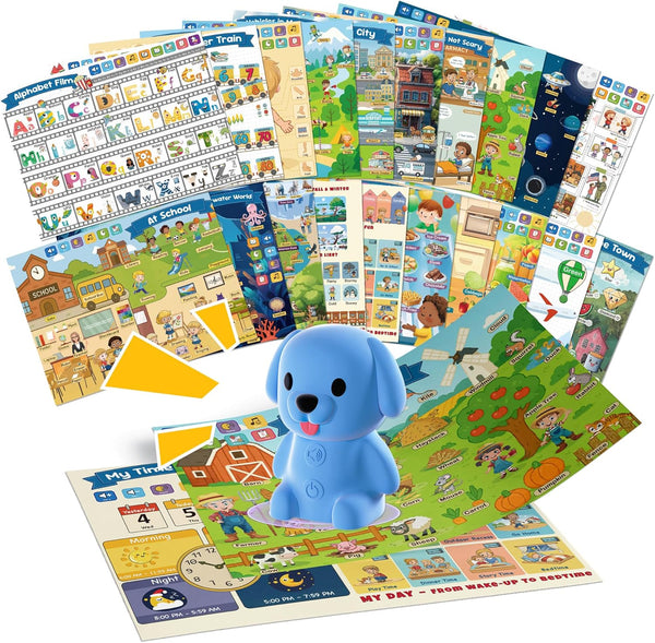 QuTZ Talking Pen Poster Set, Learn to Read Sound Posters, 10 Tap