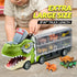JOYIN 13 in 1 Dinosaur Toys for Kids 3-5, Dinosaur Truck with 12 Pull Back Cars, Birthday Gifts for Boys