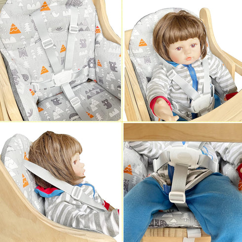 ZARPMA Highchair Cushion Insert Baby High Chair Cover Pad Chair Seat Cushion Liner Mat Padding Wooden Highchair