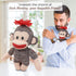 6 Inches Plushland Adorable Sock Monkey, The Original Traditional Hand Knitted Stuffed Animal Toy Gift-for Kids