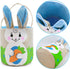 2 Set Boys(16"X7.5") JOYIN PCS Easter Bunny Burlap Basket Easter Eggs Hunt Basket Canvas Gift Tote Bag Buckets
