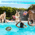 2 Pieces Waterproof Water Football for Kids, 9 Inch Beach Football for Pool Game, Dark Blue and Orange