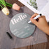 Gosknor Baby Announcement Sign, Wooden New Baby Name Sign Hello World Birth Announcement Board Green Personalized