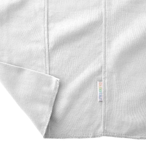 10-Pack 100% Butterblu Bailey Burp Cloths Organic Cotton Knit for Newborn & Baby Boys & Girls, White, One Size