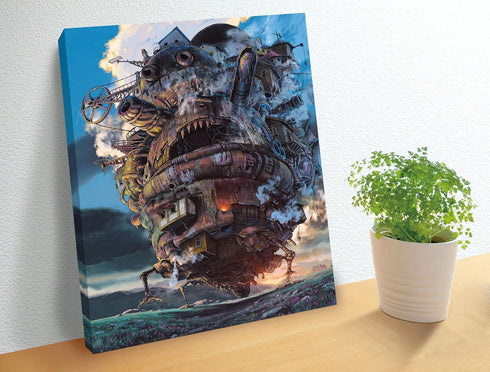 Ensky - Howl's Moving Castle - Canvas Style Artboard Jigsaw Puzzle (ATB-26) for Puzzle Lovers